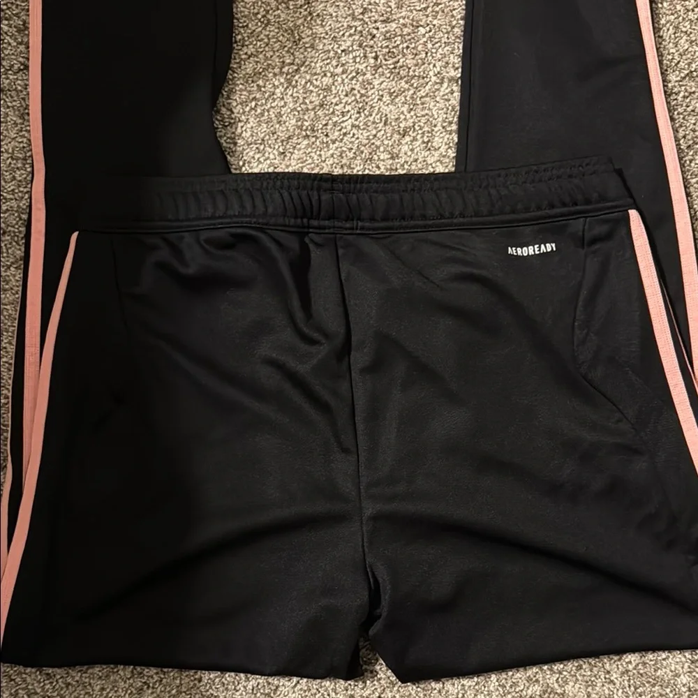 Adidas Womens Black and Pink Track Pants - Picture 4 of 4
